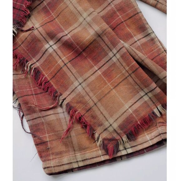 NWT R13 Overlay Deconstructed Pants Bleached Red / Ecru Plaid - Picture 8 of 16